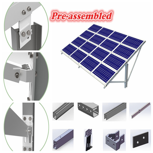 SGS Portrait Orientation 500W Solar Ground Racking System