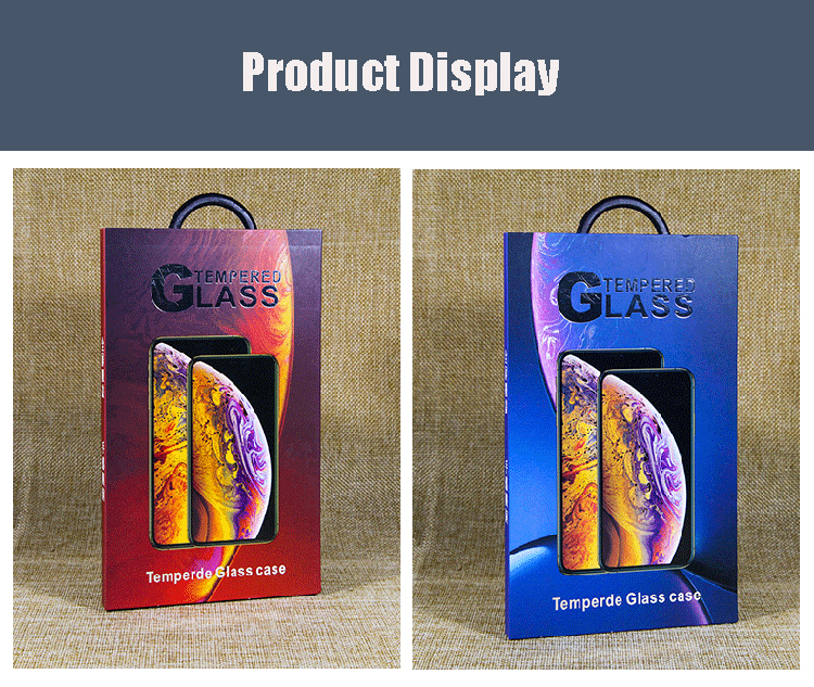 Embossing Blister Mobile Accessories Screen Protector Packaging Boxes Design