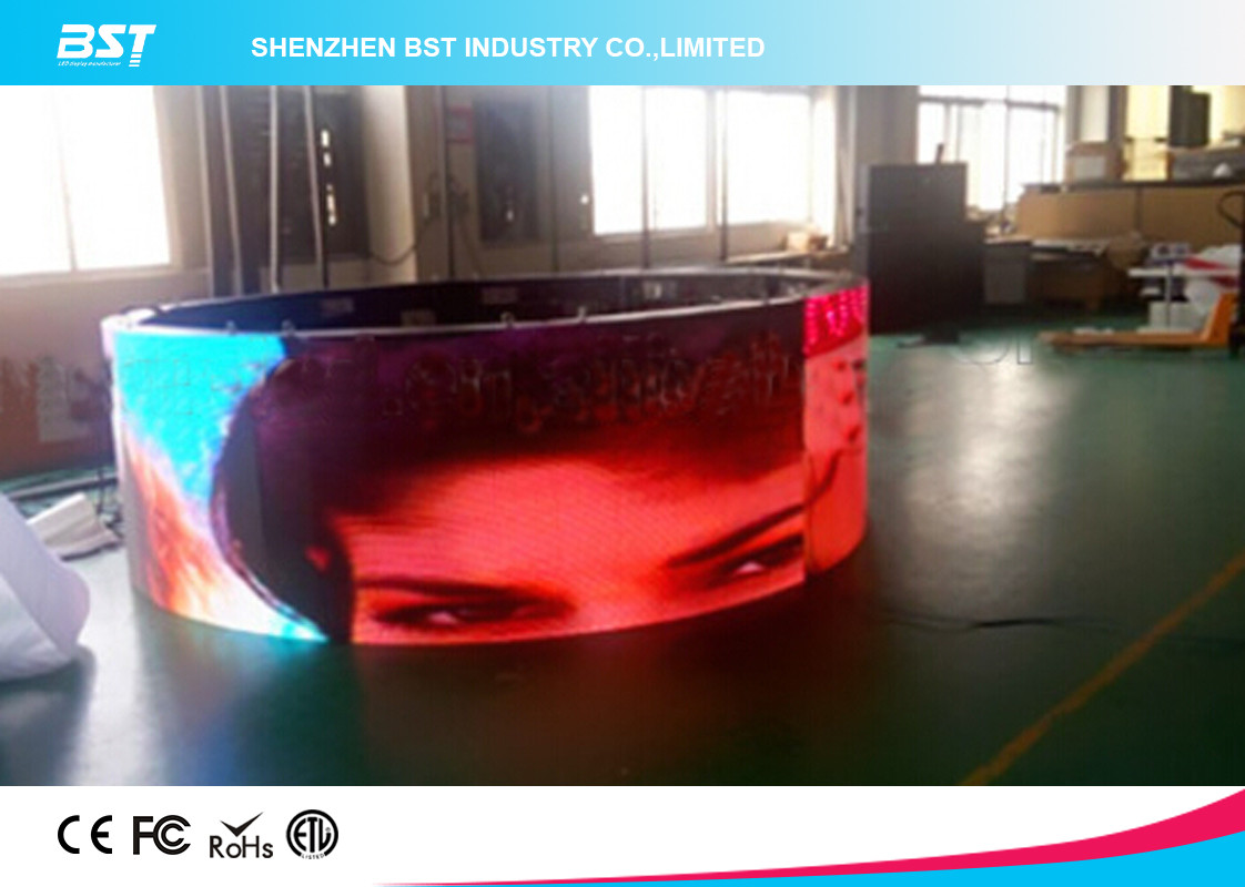 Flexible SMD 3535 Curved Led Screen P10 Outdoor Led Display With High Brightness