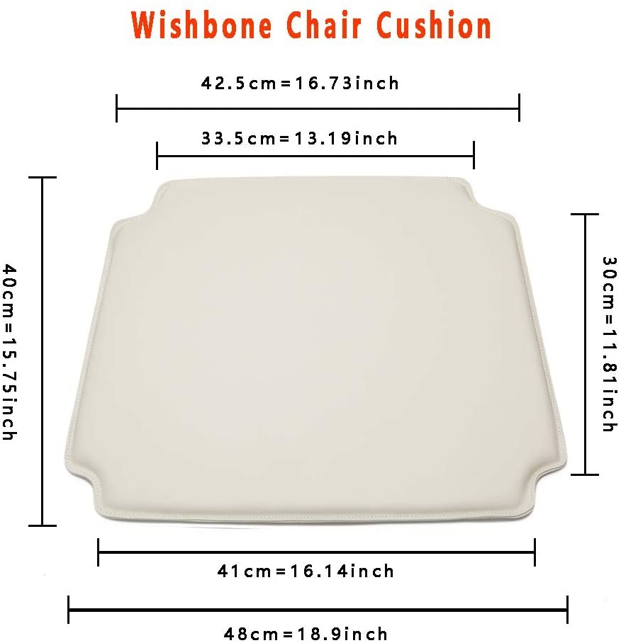 White PU Sponge Wishbone Chair Cushion 8.8 Ounces Easy Clean And Dry