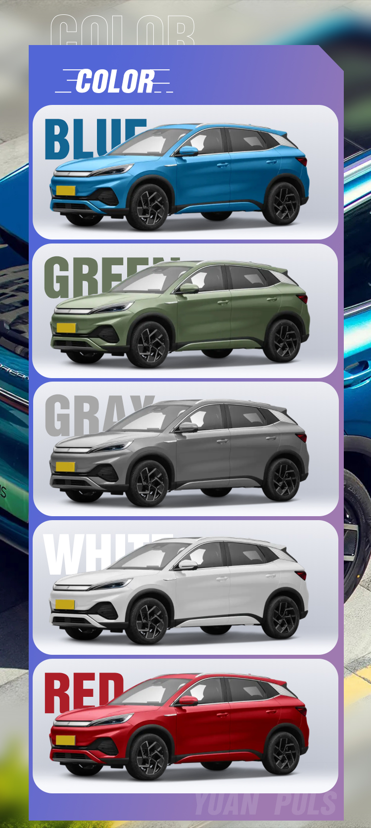 Electric Vehicles Made In EV360 EV 535 BYD Yuan Plus 2023 510km Flagship Version 150 KW Single-speed Transmission