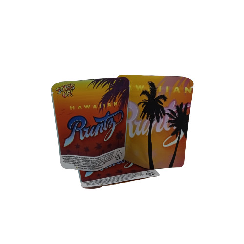 50g Biodegradable Stand Up Pouch Flat Bottom Food Grade Mylar Bags