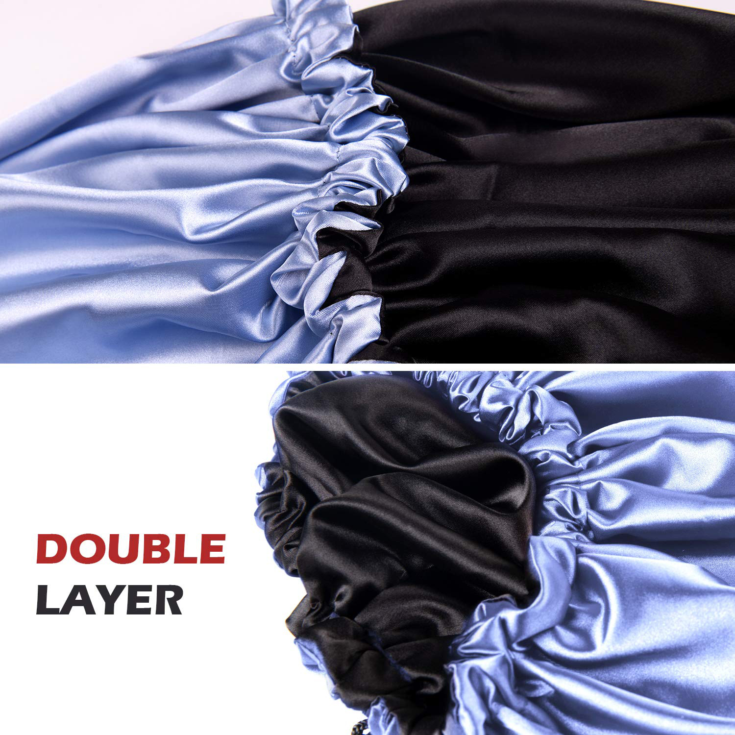 19mm Double Sided Reversible Silk Bonnet , Adults Silk Head Wrap Sleep