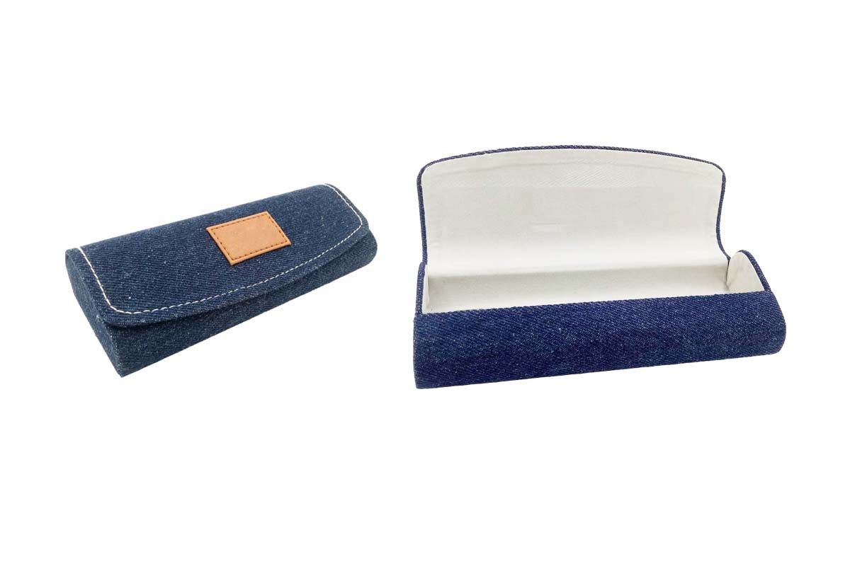 New Arrivals Denim Semi-Hard Optical Glasses Packing Case Jeans Eyewear Case Box