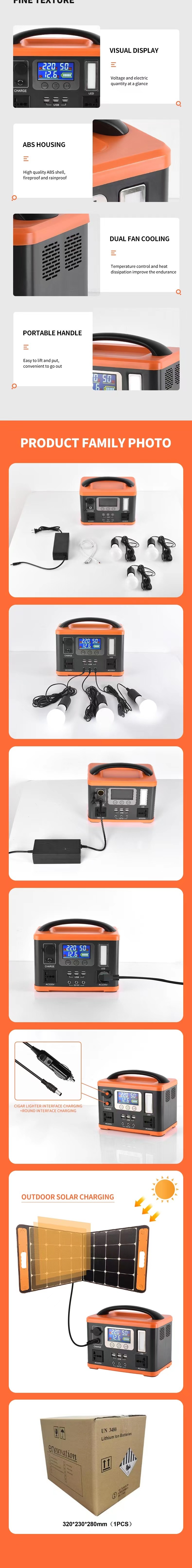 Factory direct sales portable power bank portable charger power bank portable power station 500w