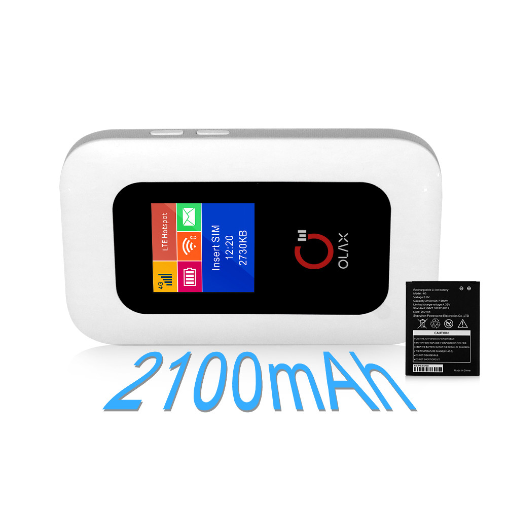 OLAX MF980L Mifis 4G Mobile Wifi Modem Router 2100mah Lithium Battery