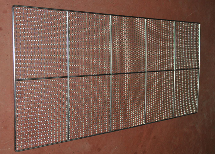 Steel Woven Wire Mesh Tray Screen Rectangular Opening 600x400mm