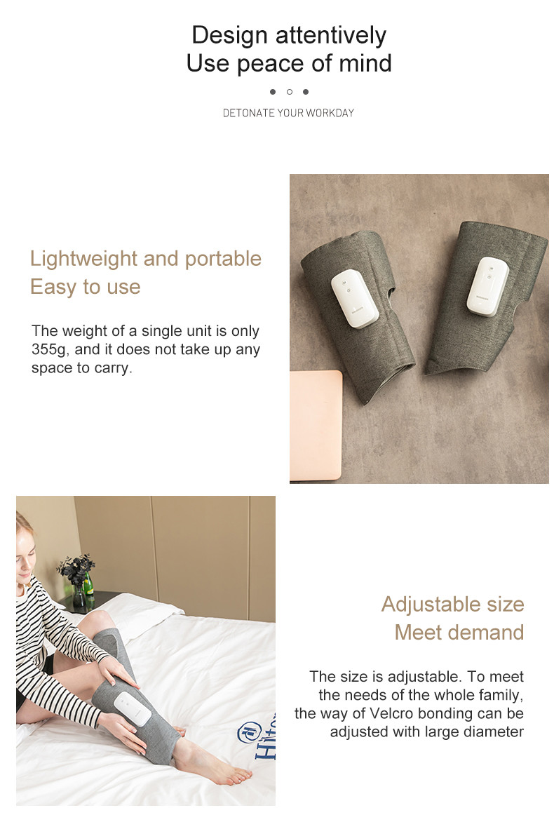 2200mAh Rechargeable Leg Compression Massager Machine Calf Reshaping For Circulation