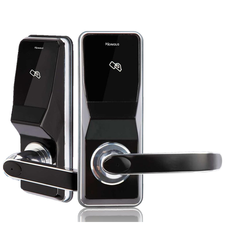 Zinc Alloy RFID Hotel Lock White Electronic Door Handle Lock