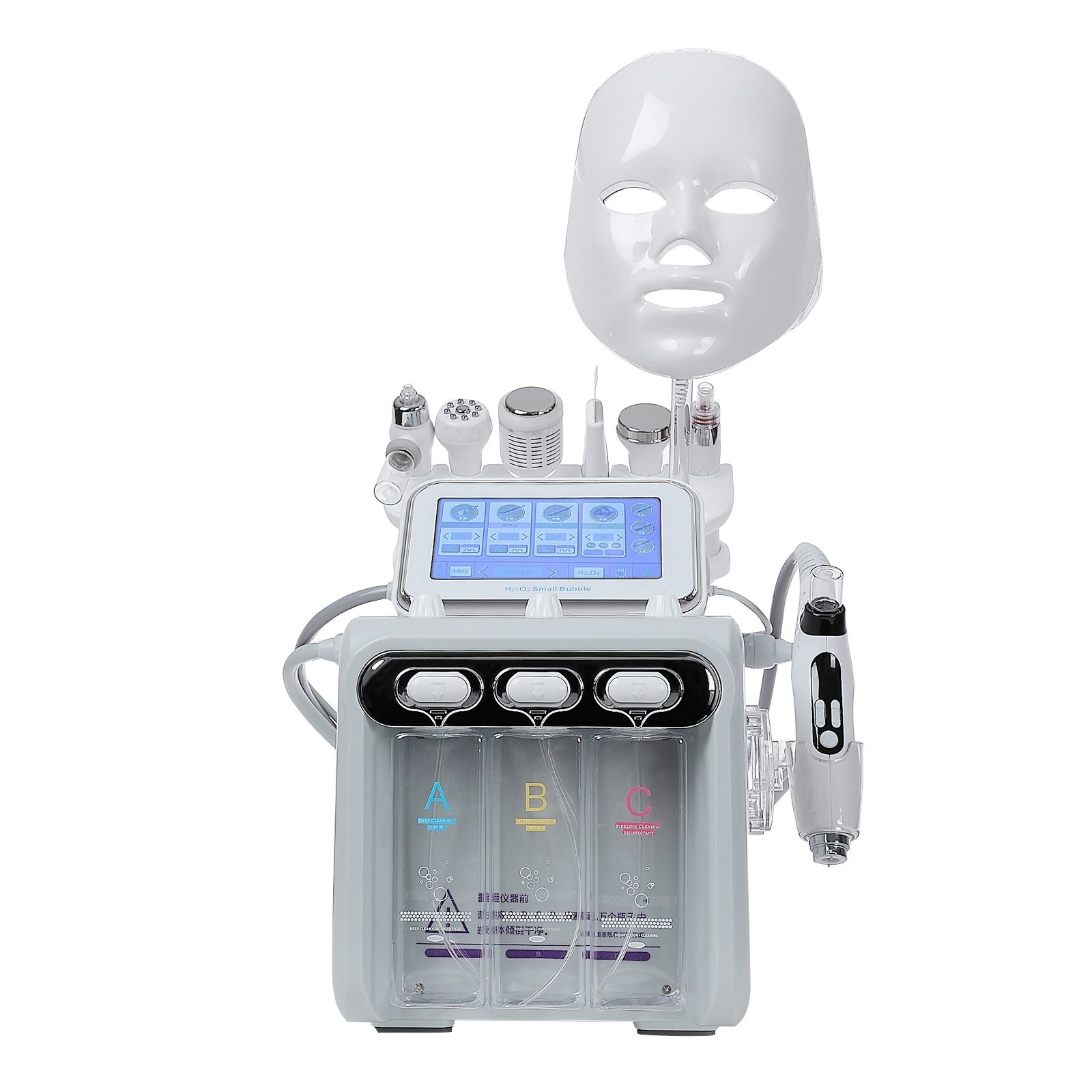 Small H2O2 Hydrafacial Machine , Facial Aqua Bubble Hydro Dermabrasion Machine