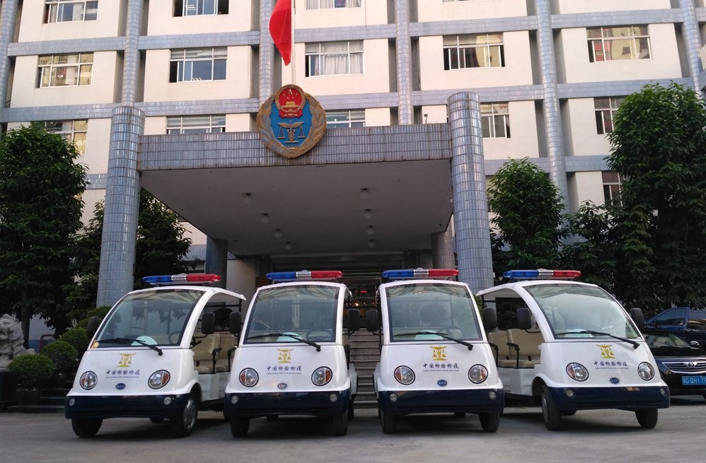 CE Standard 4 Seater Police Electric Security Patrol Vehicles 48V 4KW DC System