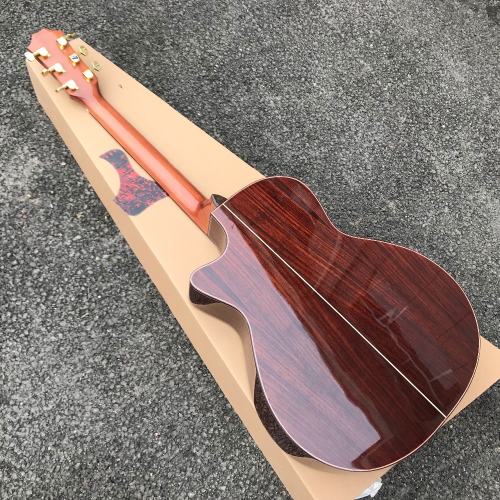 OEM CUSTOM 916n classic acoustic guitar, Guitarra acustica,Cutaway solid Spruce top Guitar,Abalone inlays