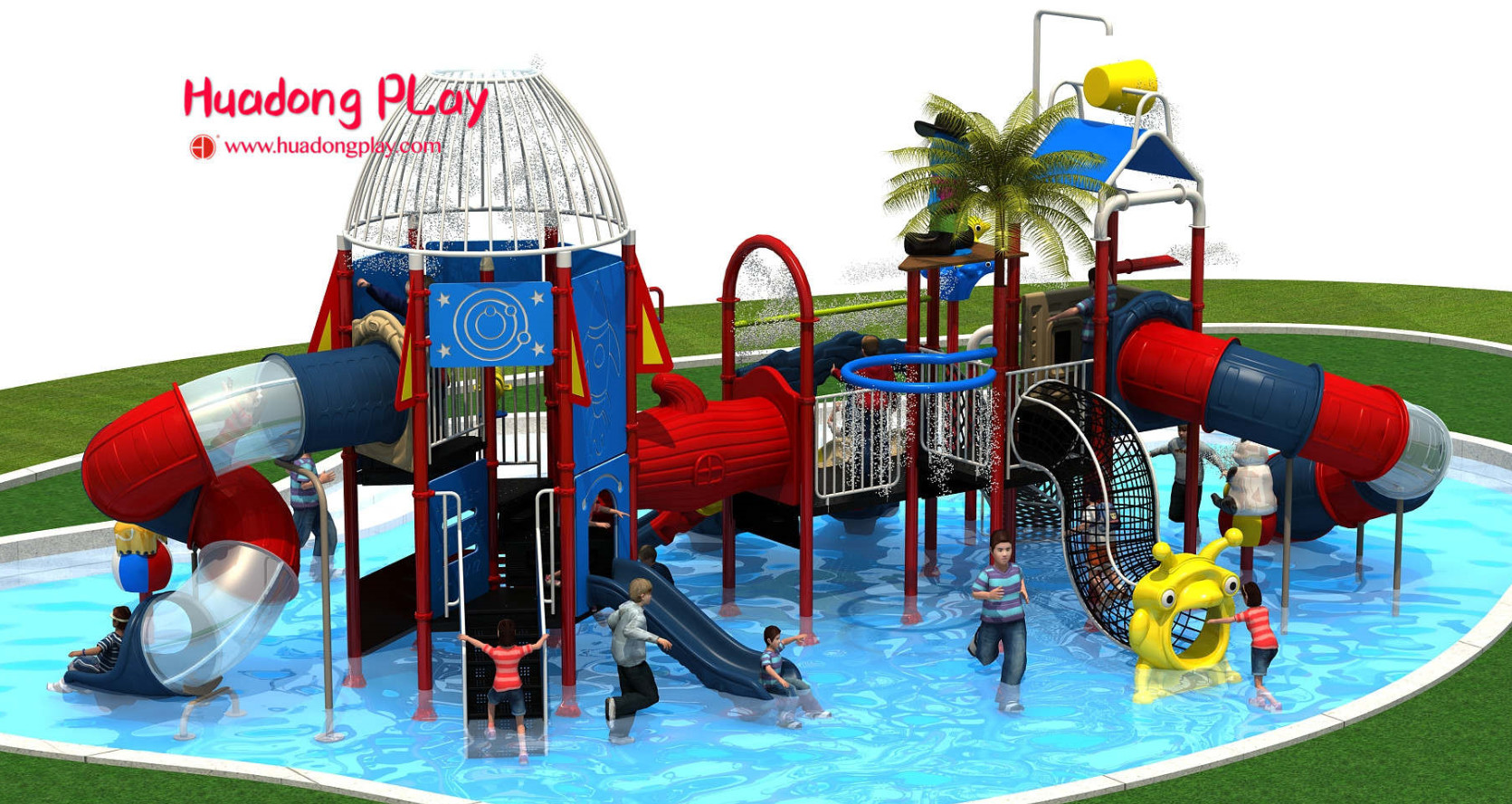 Funny Large Water Theme Park Equipment Cad Instruction Security - Oriented