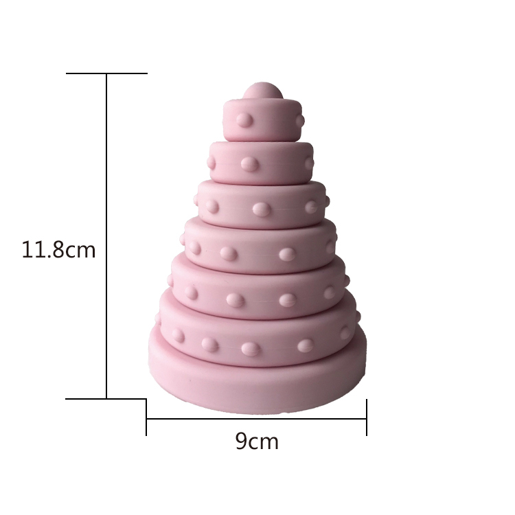 Lead Free Silicone Stacking Toy Food Grade Early Learning Toys For Infants