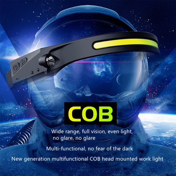 Wave sensor rechargeable headlamp for cycling with USB led headlamp rechargeable