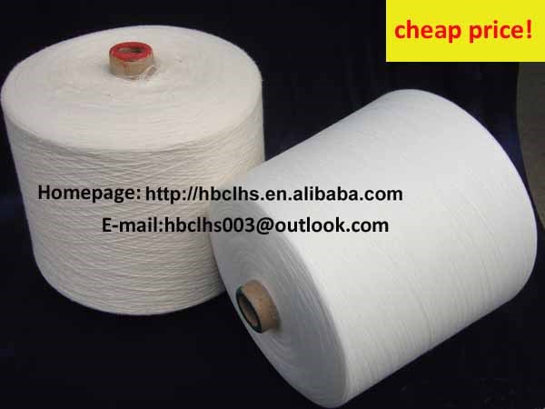 Textile Polyester Ring Spun Yarn For T Shirts , Crease Resistant Polyester Yarn