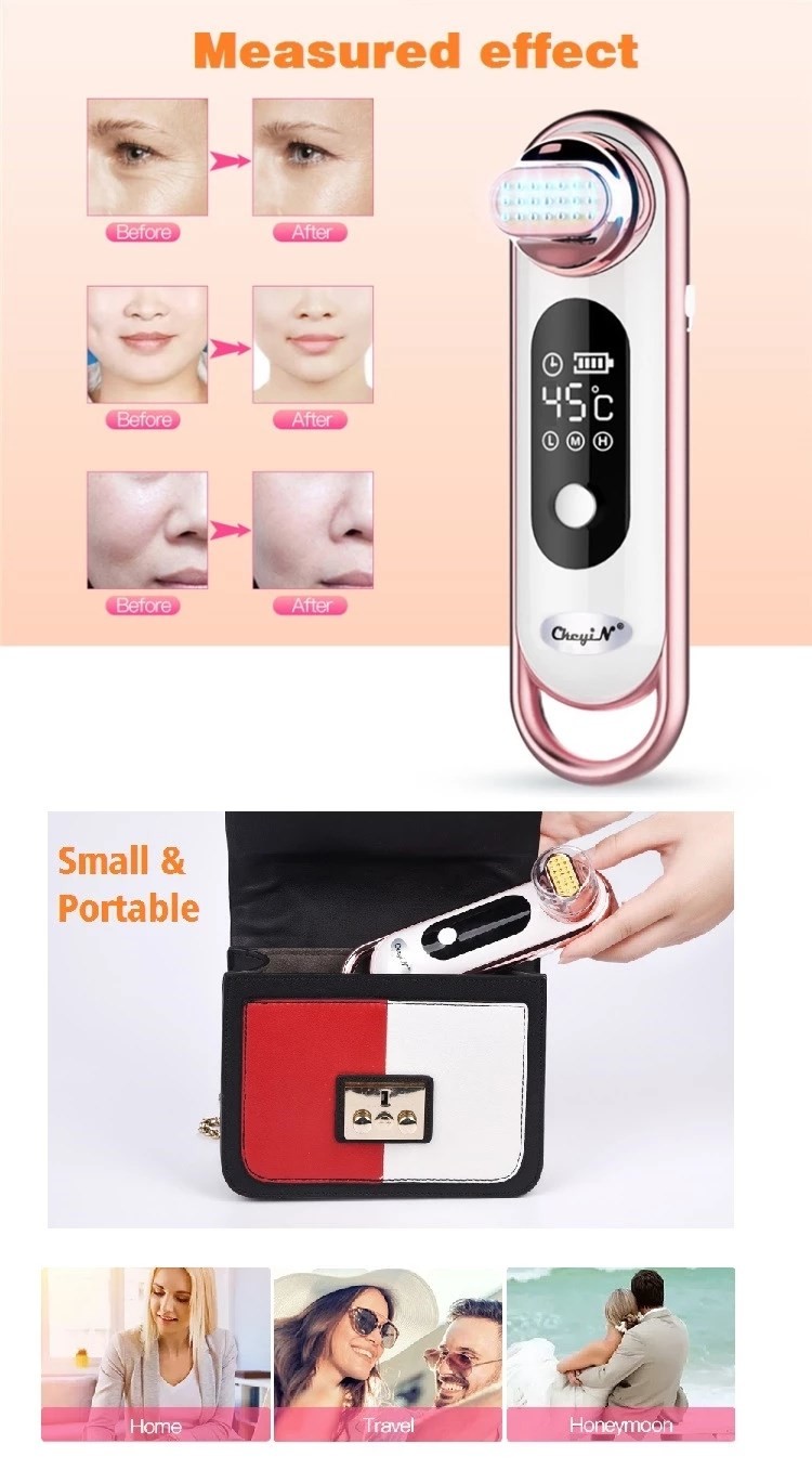 Vibration Massage LCD Display 163mm RF EMS Beauty Instrument