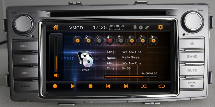 Ouchuangbo one din car auto DVD player for Toyota Hilux 2012 with AUX bluetooth kit USB GPS system OCB-6230