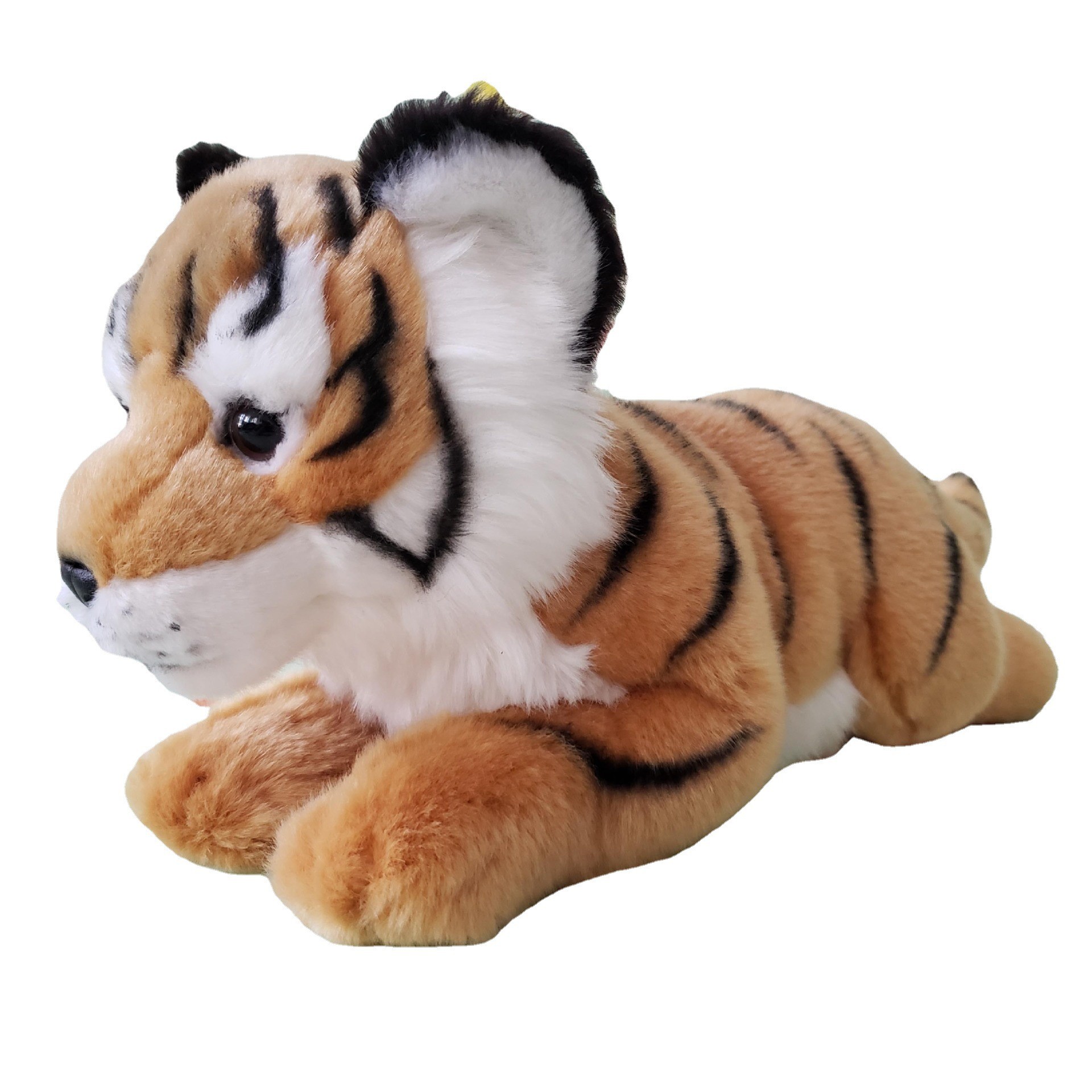 EN71 25cm Simulation Tiger Stuffed Doll With Polypropylene Cotton Filling