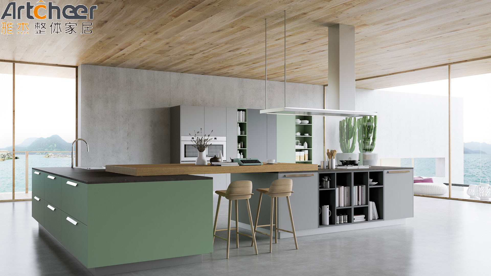 Modular Kitchen Furniture Cabinets in ECO Friendly Material Grade and Customized Size
