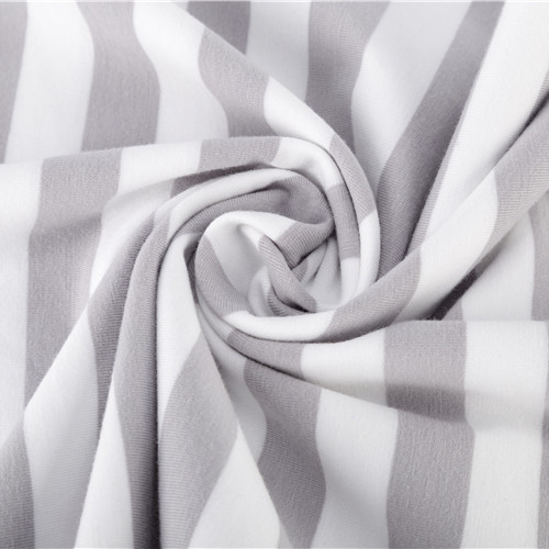Flexible Soft Smooth Striped Cotton Fabric Easy To Dry Skin Friendly