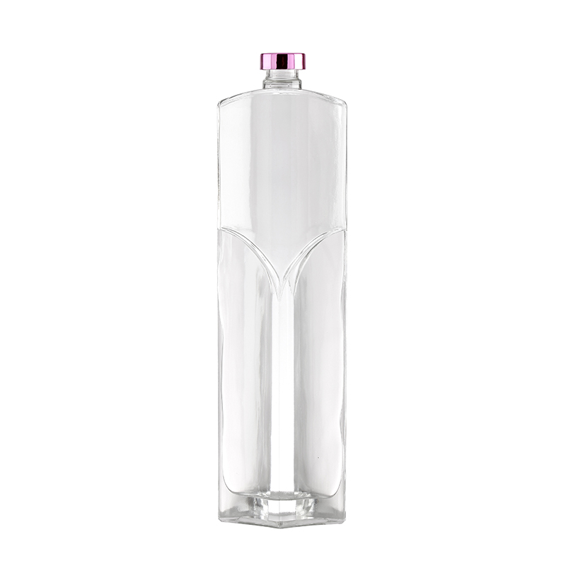 750ml Customized Design Glass Spirits Bottle with Hot Stamping Surface Handling
