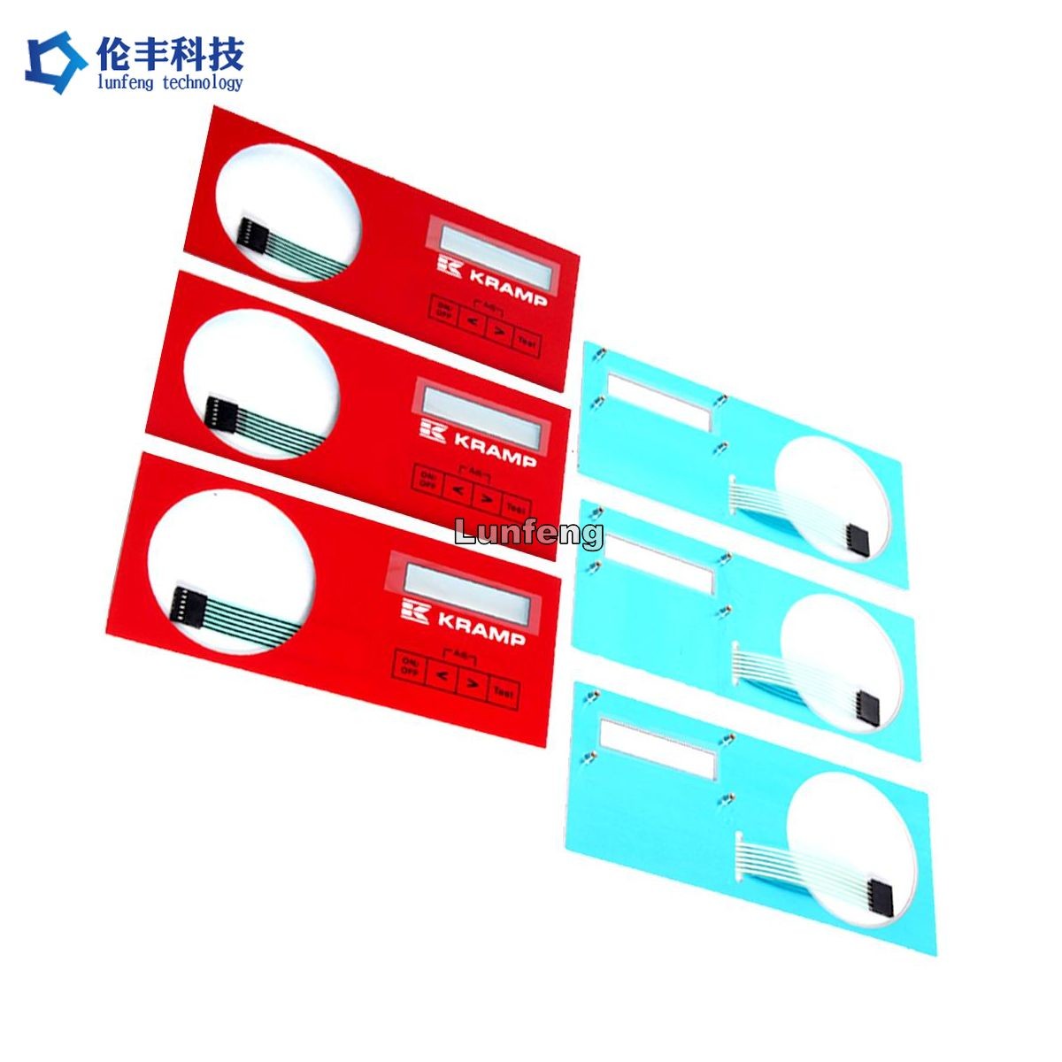 Custome Push Button Membrane Switch Keypad RAL Color Overlay