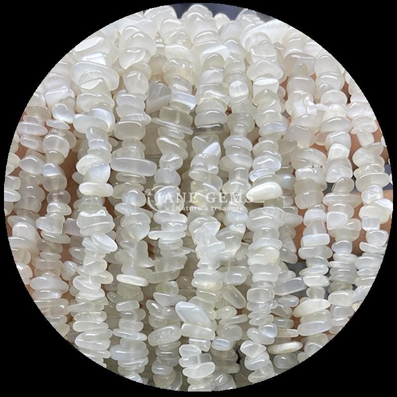Moonstone Tourmaline Gems Bead Natural Crystal Irregular Shape Chip Gravel Stone Loose Bead Strands For Bracelets