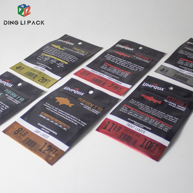Custom Printed Heat Seal Laminated Plastic Worm Bags Personalized Zipper Bags