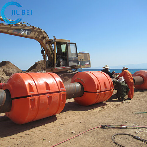 Sea / River / Lake Heavy Duty UV Resistant Dredging Pipe Float Collars For Discharging Pipeline