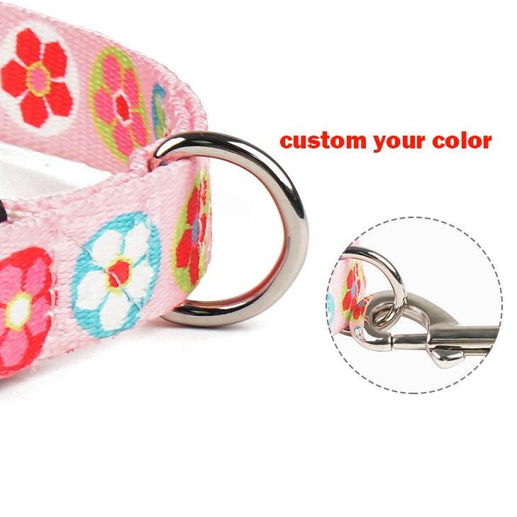 Fashionable Nylon Buckle Dog Collar S M L Breakaway Cat Collars Customized
