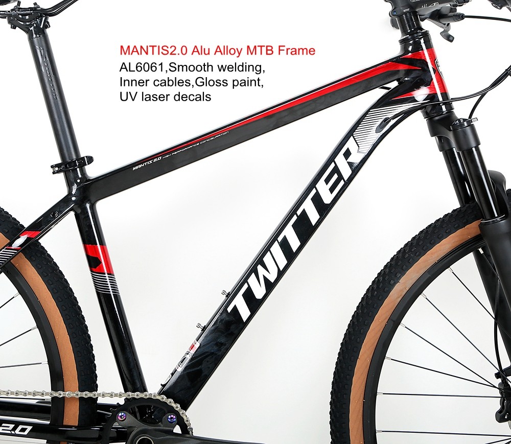 Aluminum Alloy 6061 TWITTER Mountain Bike 29 Inches Hydraulic Disc Brake