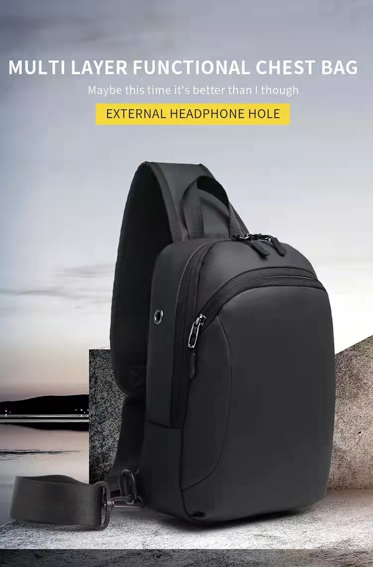 Fashion OEM Nylon Men Shoulder Chest Sling Bags 18*12*28cm