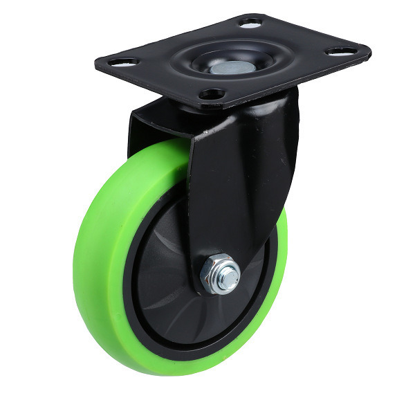 Industrial Caster Trolley Swivel Plate PVC Furniture Caster Wheel