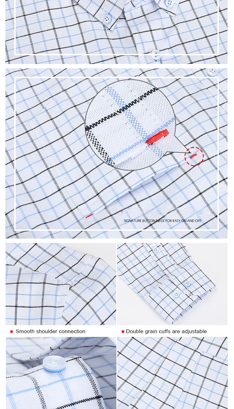100% Oxford Cotton Summer Collection Check Shirt and Trousers for Office Dress Code