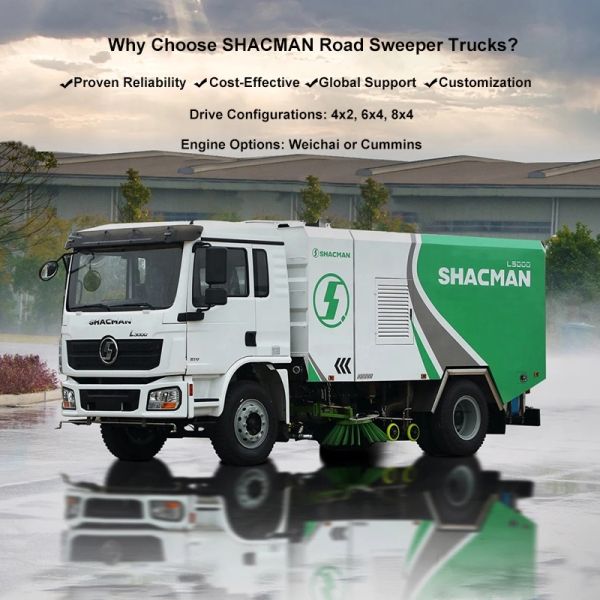 4X2 Multi Function Road Sweeper Truck 9CBM Street Washing Cleaning Truck For Airport