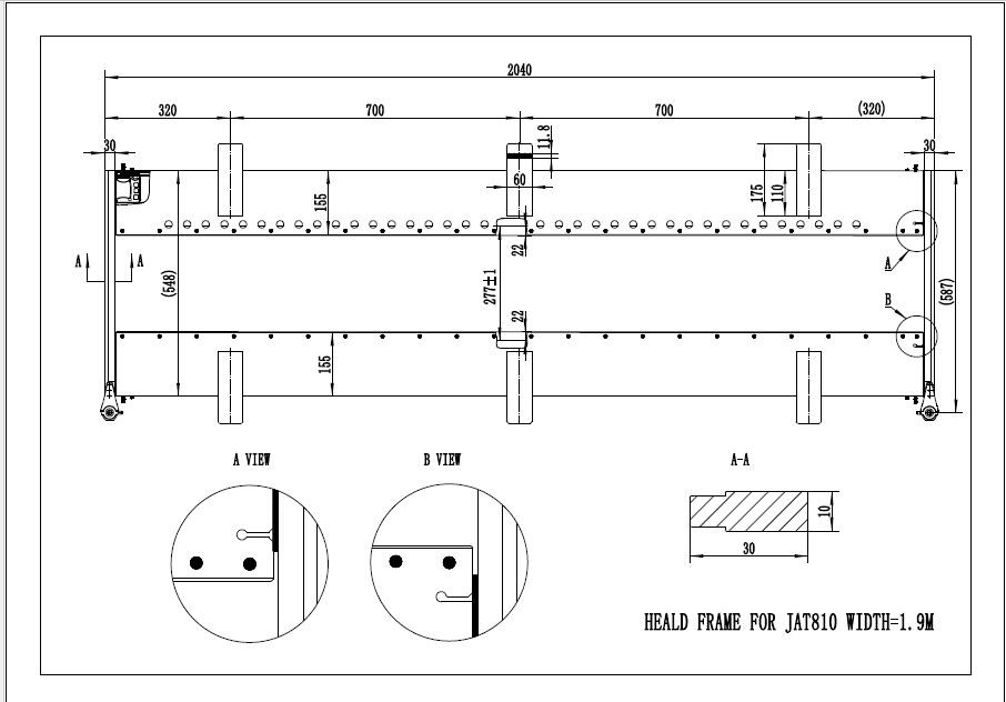SPARE PARTS FOR JAT810 Heald Frame J2750-25260-00 J2650-25240-0A