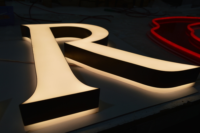 Stainless Steel 3D LED Letter Signs IP65 Waterproof Front Back Lit Channel Letters