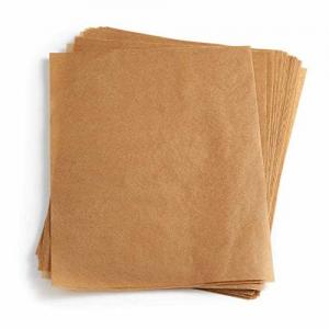 China Flexo Printing Brown Food Safe Wax Paper For Burger Packaging on sale