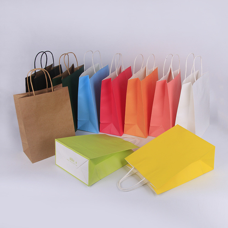 Cheap Paper Bags Custom Printed Luxury Kraft Paper Shopping Bags Cheap Retail Packaging For Clothing Gifts