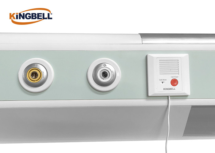 KB6200B Blue Hospital Bed Head Panel 1000mm Length Two Pcs Gas Outlets