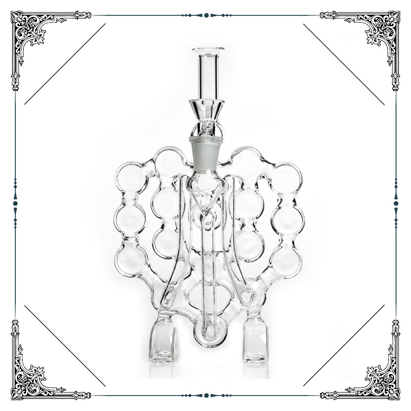 Swiss Bong Hand Blown Clear Glass Smoking Water Pipe 14mm Joint Borosilicate Glass