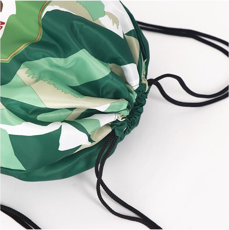 Outdoor Use 210D Sample Shoe Polyester Drawstring Bag,fashionable pattern printing polyester foldable shopping bag PACK