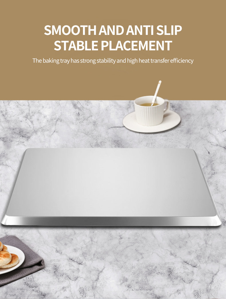 Customization Wholesale Kitchenware Baking Pan Non Toxic Stainless Steel Oven Tray Bread Baking Tray