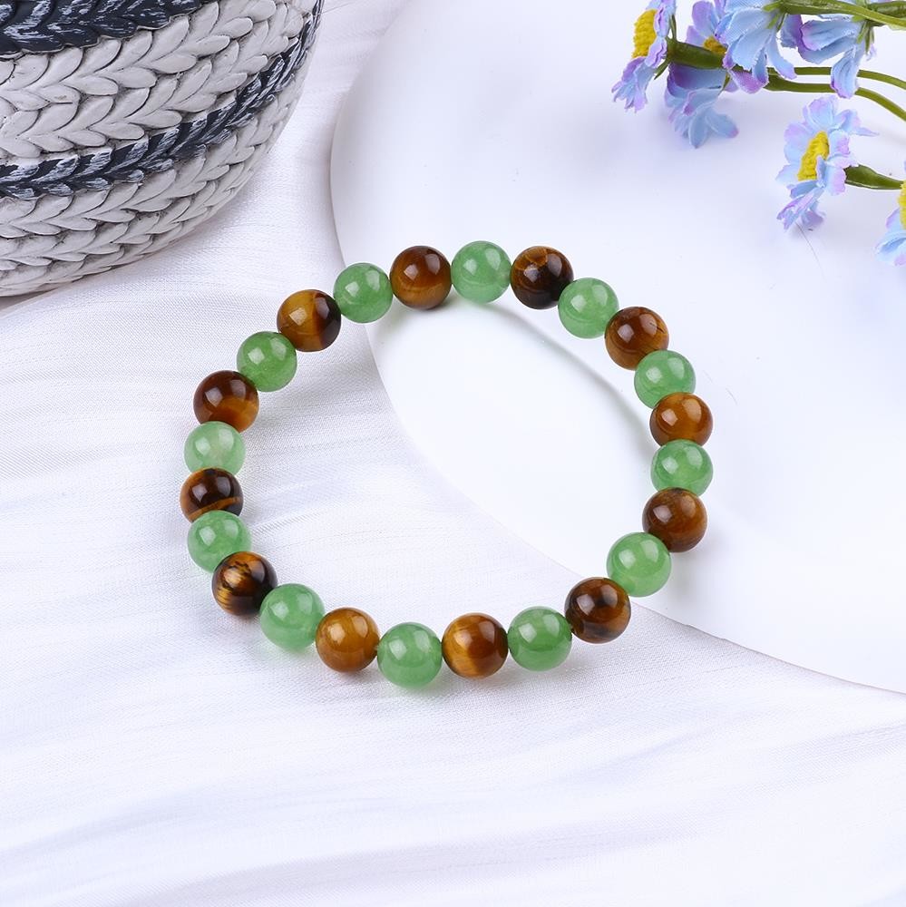 Handmade Elastic Women'S Healing Stone Crystal Bracelets For Positive Energy
