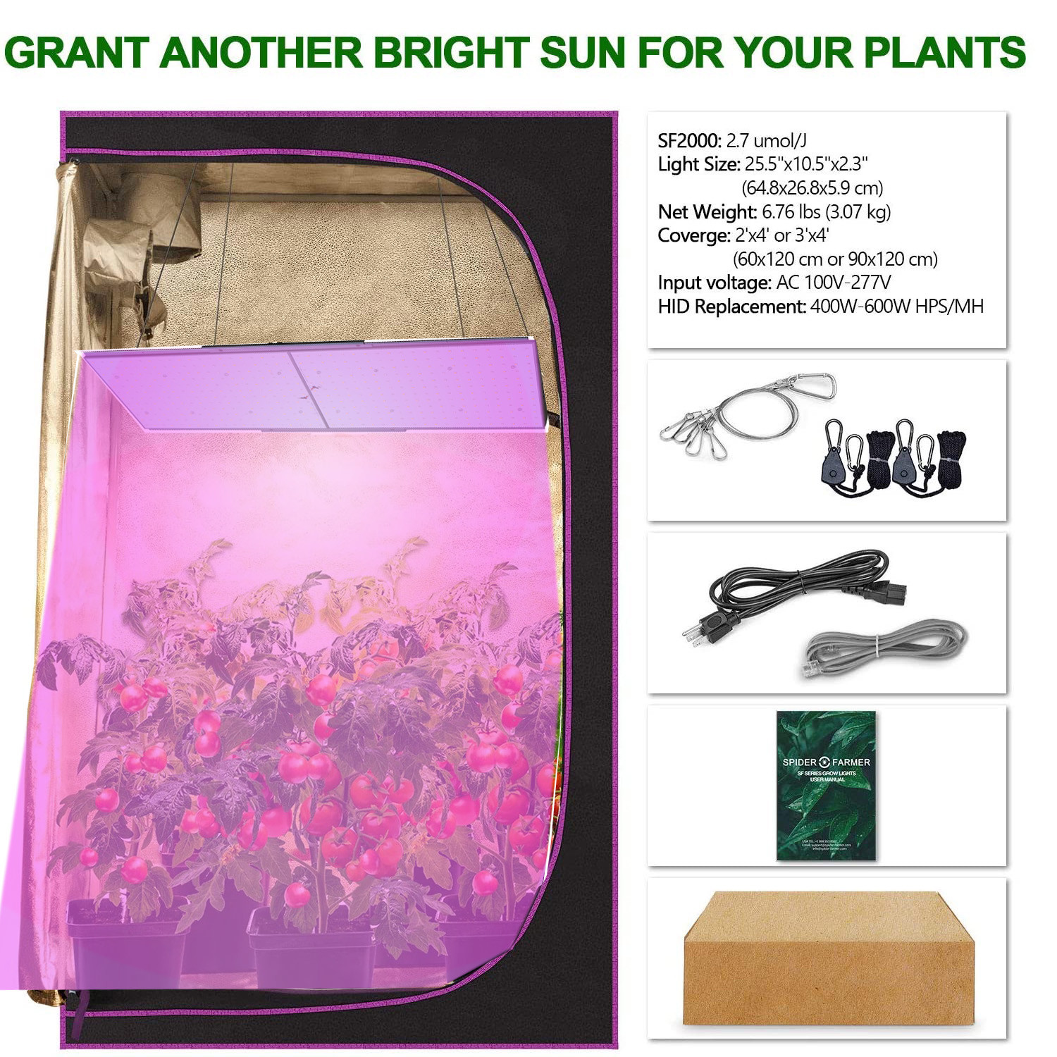 Hydroponic IP65 LED Full Spectrum Lamp / 220V LED Grow Light 320W