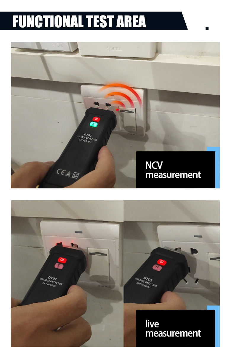 Alternating Current Voltage Detection Pen Audible Alert and Neutral/Phase Wire Identification