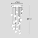 G9 Petal Pendant Ceiling Light Multi Size Ceramic Flower Pendant Light 85V To 265V