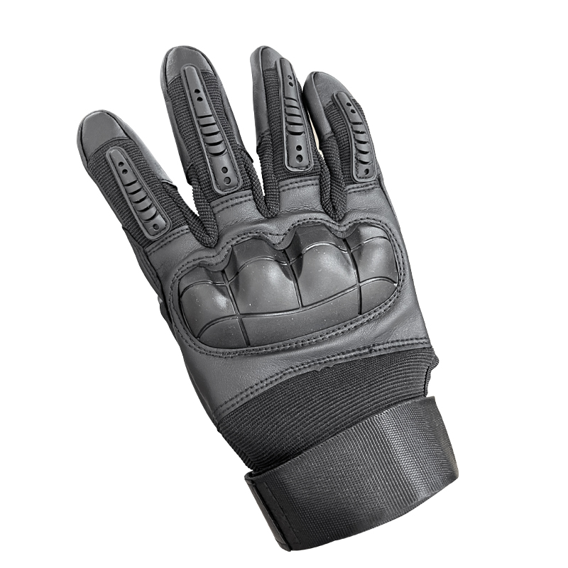 Customized Black Color Full Finger Training Gloves with Protection and Finger Slits