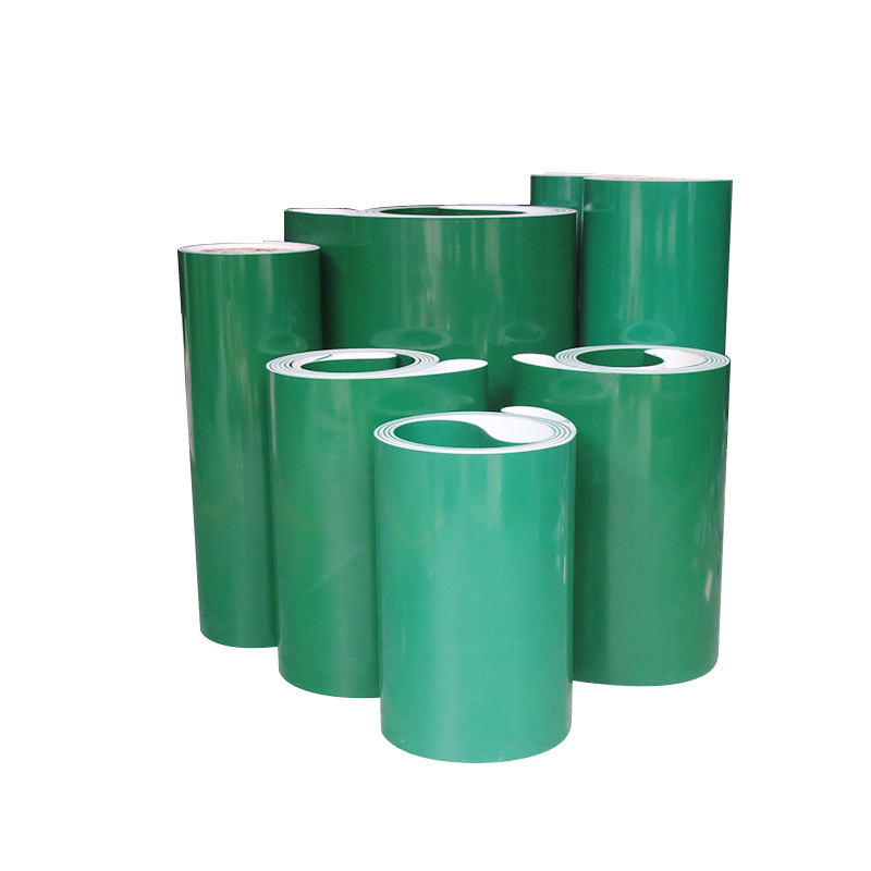 Goods Transport Made Easy with Green PVC Conveyor Belt and Cleated Sidewalls